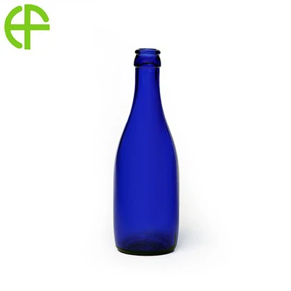 330ml Potel Gwydr Dŵr Pefriog Sapphire Blue Qiyu